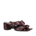 Sergio Rossi Songy 80mm leather mules - Red