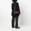 Karl Lagerfeld logo-plaque leather shoulder bag - Purple
