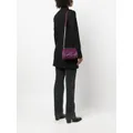 Karl Lagerfeld logo-plaque leather shoulder bag - Purple