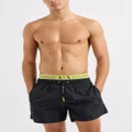 Armani Exchange logo-waistband swim shorts - Black