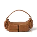 Miu Miu Pocket leather shoulder bag - Brown