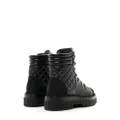 CHANEL Pre-Owned CC diamond-quilted combat boots - Black