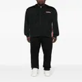 adidas logo-embroidered zipped hoodie - Black