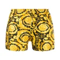Versace Barocco-print pyjama shorts - Yellow