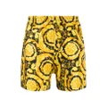 Versace Barocco-print pyjama shorts - Yellow