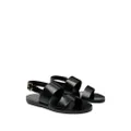 Bally python printed leather sandals - Black