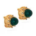 Kenneth Jay Lane cabochon clip-on earrings - Gold