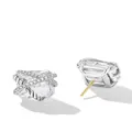 David Yurman sterling silver Cable Wrap diamond earrings - White