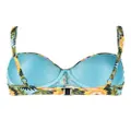 Marlies Dekkers Bellini floral-print bikini top - Blue