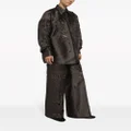 Dolce & Gabbana rhinestone-embellished silk trousers - Black