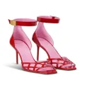Balmain Uma patent-leather sandals - Red