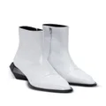 Balmain Billy patent-leather ankle boots - White