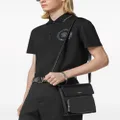 Versace crossbody leather messenger bag - Black