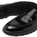 Versace Elios Medusa-plaque leather loafers - Black