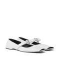 Versace Gianni Ribbon ballerina shoes - White