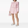 Versace Medusa Head-buttons checked cropped jacket - Pink
