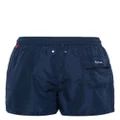 Kiton logo-embroidered swim shorts - Blue