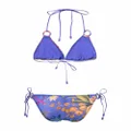 ZIMMERMANN Tropicana floral-print bikini set - Blue