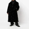 Each X Other faux-fur long coat - Black