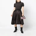 Karl Lagerfeld metallic-effect pleated midi skirt - Black
