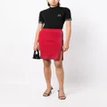 Karl Lagerfeld rhinestone-embellished knit skirt - Red