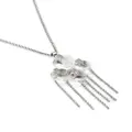 Jimmy Choo heart crystal drop necklace - Silver