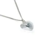 Jimmy Choo heart crystal pendant necklace - Silver