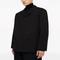 Jil Sander deconstructed cotton shirt jacket - Black