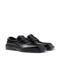 Prada triangle-patch leather loafers - Black