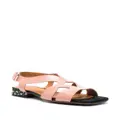 Chie Mihara Taini flat leather sandals - Pink