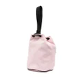 Moncler mini logo-appliqué bucket bag - Pink