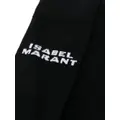 ISABEL MARANT logo-intarsia knitted socks - Black
