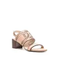 Tod's perforated 55mm leather sandals - Pink
