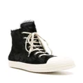 Rick Owens leather high-top sneakers - Black