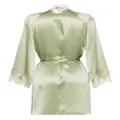 Gilda & Pearl Cocktail Hour silk robe - Green
