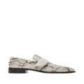 Burberry Shield python-print loafers - Neutrals