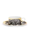 Fornasetti High Fidelity Quadrettato porcelain tea cup - Black