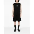Karl Lagerfeld logo-embroidered cotton boxing shorts - Black