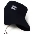 Miu Miu Drill logo-embroidered hat - Blue