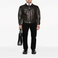 TOM FORD four-pocket leather jacket - Brown