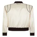 Dsquared2 piped-trim satin bomber jacket - Neutrals
