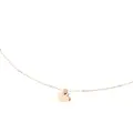 Dodo 9kt rose gold heart necklace - Pink