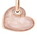 Dodo 9kt rose gold heart charm - Pink