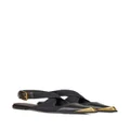 ETRO pointed slingback ballerina shoes - Black
