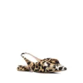 Roberto Cavalli knotted slingback pumps - Brown