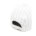 MSGM logo-embroidered pinstriped cap - White
