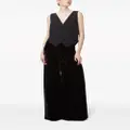 Nina Ricci draped open-back vest - Black