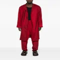 Yohji Yamamoto abstract-print silk coat - Red