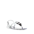 Karl Lagerfeld Jelly monogram sling sandals - White