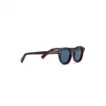 Zegna tortoiseshell-effect round-frame sunglasses - Brown